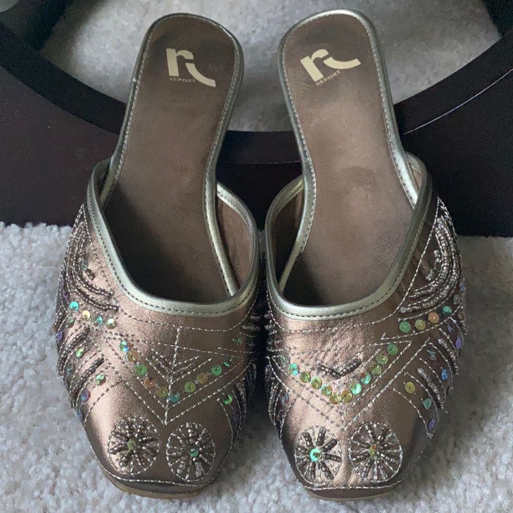 Bronze slip-ons